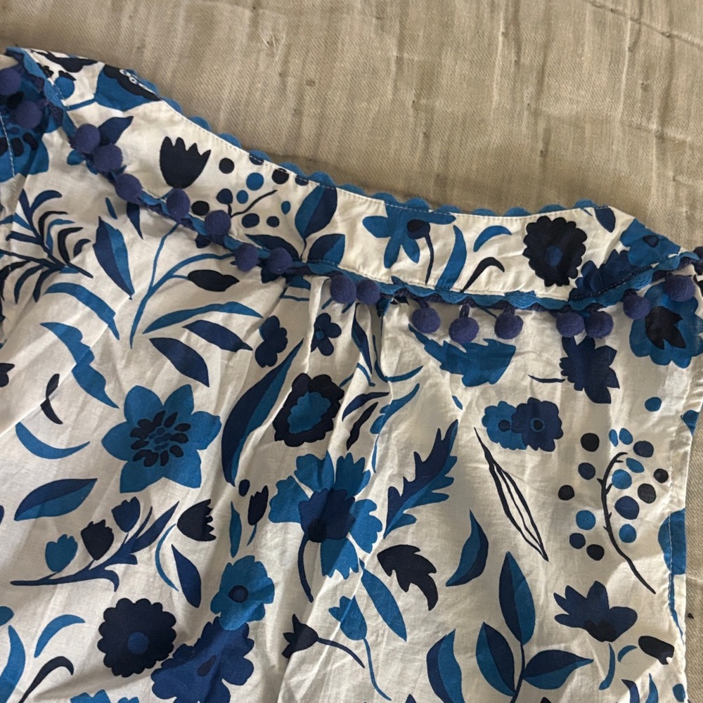 3 Boden Blue and White Floral and Green and White size 16 Blouses - Picture 7 of 16